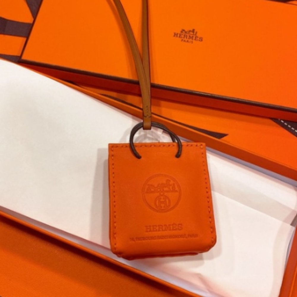 Hermes Orange bag charm